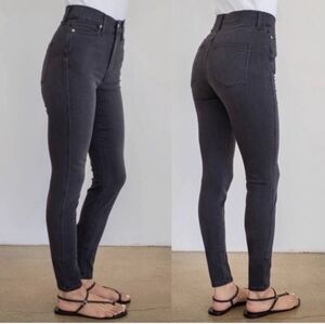 AYR Black Charcoal The Riser Skinny Jeans Size 23 x 28